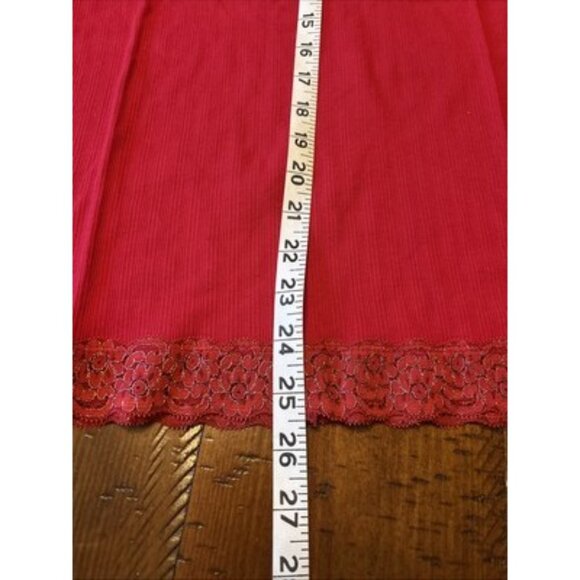 Retro Faded Glory Red Rib Lace Tank Size Large New Old Stock 90s2000 - Picture 6 of 8